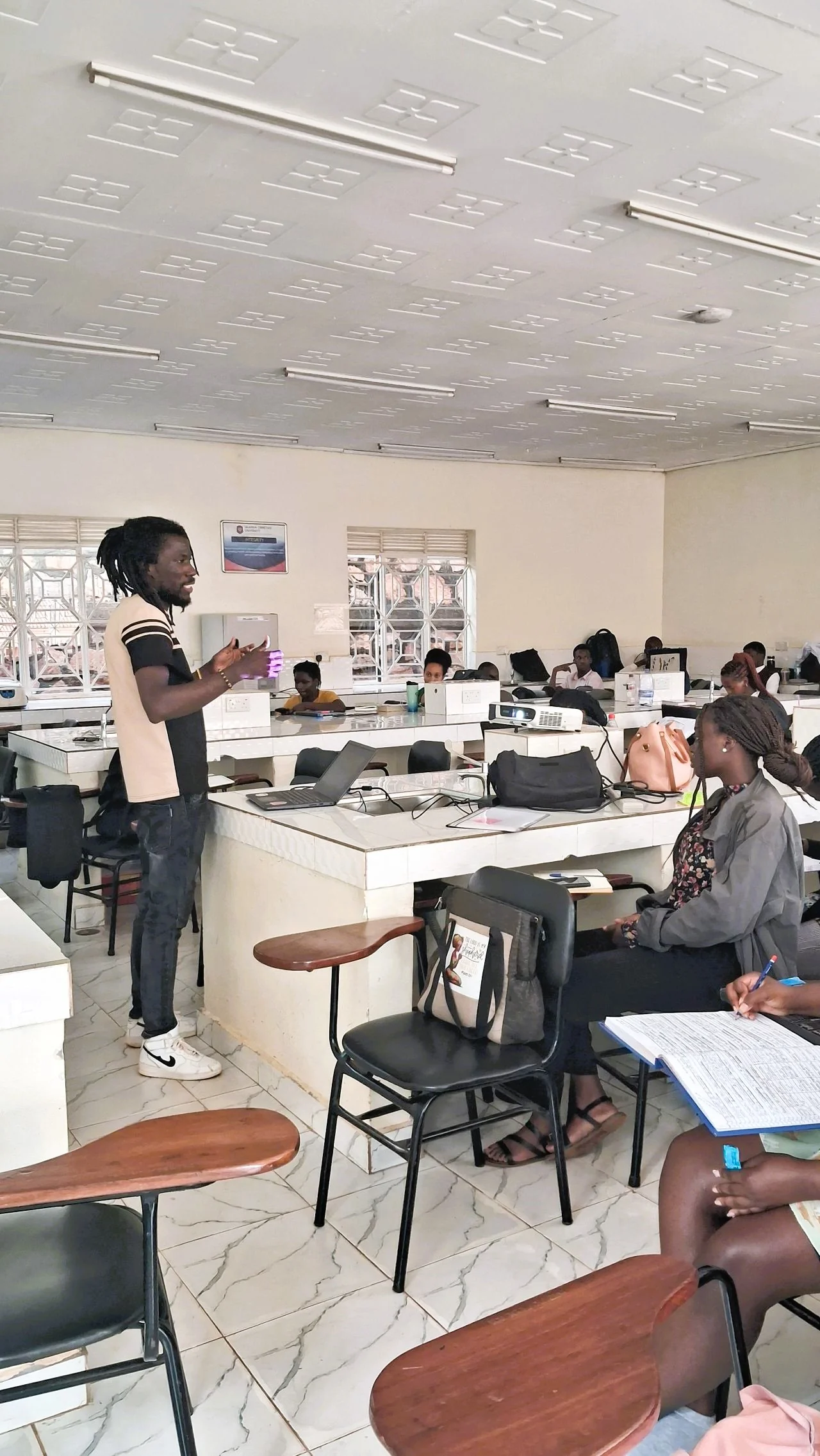 KAWEKWA Douglas held a session with medical students during Health Week at Uganda Christian University (UCU)