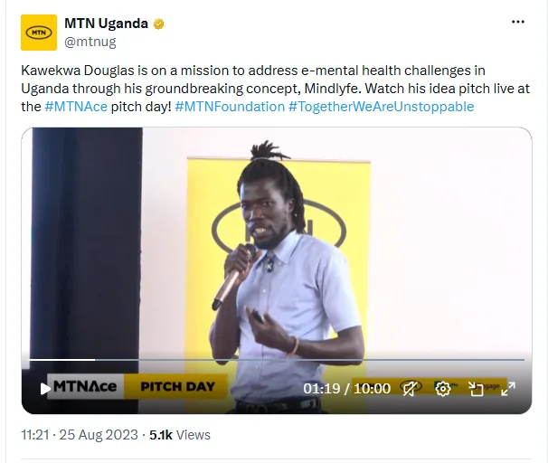 MTN ACE Pitch Day - MindLyfe among 15 businesses, secured 2.5M cash prize